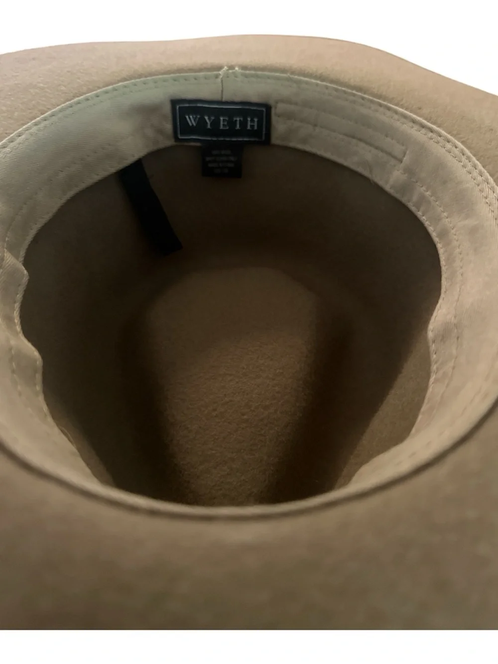 Wyeth  100% Wool Two toned Rancher/ Fedora Hat| Camel Taupe Wide OS